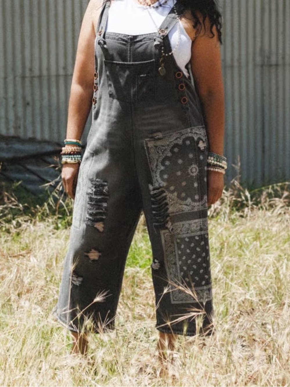 High Hopes slouchy denim overalls three birds nest NWT MSRP $118 - Picture 2 of 10
